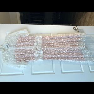 Rick Rhe Fringe Embroidery Dress